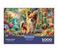 Puppy par Le lac 1000 Pièce Terrier Jardins Papier Écologique Puzzle Premium Décompression du Jeu Éduchatif Le Idée Cadeau 52x38cm/1000pcs