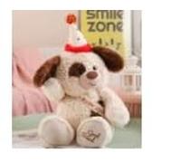 Puppy Plush Toy, 25 cm Plush Toy with Birthday Hat, Simulation, Douce et Résistante de Matériaux Premium, Very Realistic Design P-Lush T-oy Birthday Gift for Children