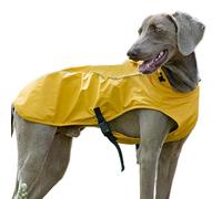 Puppy Raincoat - 150g Waterproof Dog Slicker Poncho, Reflective Strips, Lightweight Pet Rain Jacket Cloak, Adjustable Buckles | All-Weather Hooded Raincoat for Medium to Large Dogs