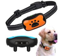 Puppy Safe Collier Anti Aboiement Chien, 7 Niveaux Sensibilité, Vibration + Son, Rechargeable Et Étanche, Collier Anti Aboiement Chien Réglable sans Choc (Orange A)