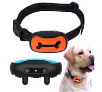 Puppy Safe Collier Anti Aboiement Chien, 7 Niveaux Sensibilité, Vibration + Son, Rechargeable Et Étanche, Collier Anti Aboiement Chien Réglable sans Choc (Orange B)