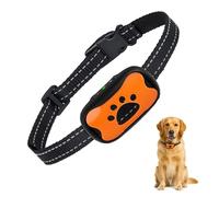 Puppy Safe Collier Anti-Aboiement pour Chien - sans Douleur ni Choc Électrique, 7 Niveaux Sensibilité, Vibration + Son, Taille Réglable,Rechargeable (Orange)