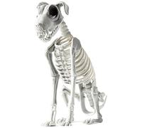 Puppy Squelette Sculpture réaliste Halloween Squelette Chien Statue | Halloween Squelette Chien Ornement | Spooky Squelette Animaux With Shrp Teeth | Spooky Animal Decoration For Party Haunted House