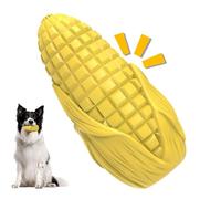 Puppy Teething Chew Toy Corn Stick Rubber Dog Toy for Small, Medium, and Large Dogs, Squeaky Toy for Teething Puppies, Fun Chewing Relief, Perfect for Pets Indoor and Outdoor, Yellow Interactive Toy f