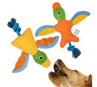 Puppy Teething Toys, Squeaky Dog Toys, Lightweight Bird Chew, Sturdy Plush Rope Knot Toy, Stuffed Animal for Agressive Chewers, Puppies, Indoor, 24 x 28 x 5 cm