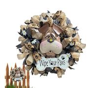 Puppy Wreaths For Front Door - Cute Canine Floral Ring Decoration