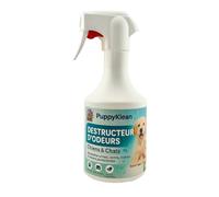 PuppyKlean Destructeur d’Odeurs Chien & Chat 500 ml - Neutralise Odeurs Urine, Vomi & Litière - Spray Désodorisant Textile, Tapis, Canapé - Usage Maison
