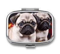 Puppys Pilulier mignon en forme de carlin pour sac à main