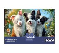 PuppyTrio Puzzle 1000 Pièces Jouet en Bois Divertissement Créatif De l'art De La Décoration Wildflower Meadow Challenge Toy pour Adultes Et Enfants À Partir De 12 Ans 38x26cm/1000pcs