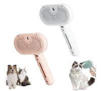 Pups Furry - Dog Brush Australia, Pups Furry Dog Brush, Gentle Detangling,Removes Mats, Loose Fur & Undercoat, Fewer Baths, Less Hassle, for All dogs (White+Pink)