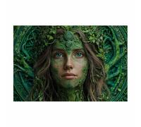 PUQAAEO Décoration de chambre sexy La forêt et les femmes Affiche de fille sexy，Art mural，Convient pour chambre à coucher, bureau, salle de bain, salon, bureau(vert20)-80x120cm Sans cadre