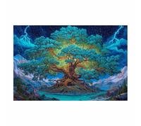 PUQAAEO L'Arbre De Vie Impression Sur Toile L'arbre violet Tableau VéGéTal, Peintures Abstraites Modernes, Art Mural Paysage, Pour Salon Et Chambre à Coucher(violet57)-60x90cm Sans cadre