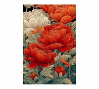 PUQAAEO Moderne Tableau sur toile de élégant Oiseaux et fleurs sur Toile Décoration Murale pour Chambre à l'huile pour Maison Bain Salon(marron)-40x60cm Sans cadre