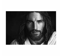 PUQAAEO Posters abstraits Images murales Noir et blanc Jésus Impression moderne sur toile - Pour salon Décoration de chambre à coucher(Couleur noir et blanc)-40x60cm Sans cadre