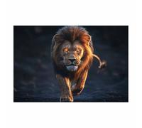 PUQAAEO tableau d'œuvres d'art animales Le lion masculin art mural populaire, pour la décoration murale du salon, de la chambre à coucher, Bureau et cuisine(Multicolore17)-80x120cm Sans cadre