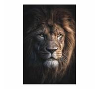 PUQAAEO Toile d'animaux amusants Le lion Affiche d'art imprimée, pour le salon, la chambre,couloir,bureau,la salle de bain,l'hôtel ou le café(multicolore195)-70x100cm Sans cadre