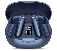 Puqo AI Traducteur Vocal Instantané, 48H Ecouteur Traducteur Instantané avec 164 Langues, 7 Modes de Traduction, 3 en 1 Écouteur Traducteu, Buletooth 5.3 Oreillette Traduction Instantané, Bleu Foncé