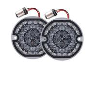 PUQWRIM Phares Clignotants Avant À LED Feux Freinage Feux Circulation Pour Road Pour King Pour Electra Pour Glide Pour Ultra Classic Heritage Softail, 3 1/4 Pouces Phare Moto(1157 Rear Red)