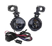 PUQWRIM Phares Phare Antibrouillard Pour Moto 100 W Feux Antibrouillard Lampe Conduite Auxiliaire À LED Projecteur Bicolore Farol Phare Moto(Wireless Switch)