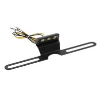 PUQWRIM Support Universel Lampe Plaque D'immatriculation Feu Arrière Moto, Frein À 3led, Vélo Saleté Pour Chopper Phares Moto