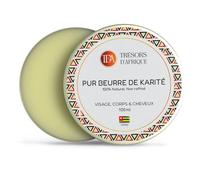 Pur Beurre de Karité non raffiné - 100ml - Origine Togo - Pur à 100% - Garanti Sans Additifs - Hydratant visage & Corps - Soin cheveux - Raw Shea Butter Organic - Trésors d'Afrique