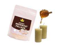 Pur Cire D'abeille Blanche, Boulettes de Cire D'abeille Naturelle, Les Abeilles Pastilles de Cire - Première Qualité - 200g
