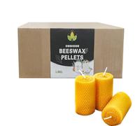 Pur Cire D'abeille Blanche pour la Fabrication de Bougies,Pastilles de Cire D'abeille Naturelles, Matériel pour la Fabrication de Vernis pour Meubles - 1800g