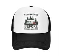 Pur Coton Chaud, personnalisé Dessin animé RV Camping Van Casquette de Baseball Sports Réglable Aventure Voyage Voiture Camionneur Chapeau Printemps Personnalisé Papa Chapeau