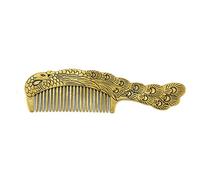 Pur cuivre main Peacock cuivre peigne coiffure peigne vintage en laiton coiffure peigne de maquillage