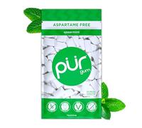PUR Gum | Chewing-Gum Sans Sucre | Au Xylitol | Végétalien, Sans Aspartame et Sans Gluten | Gum Naturel Au Goût De Spearmint, 55 Pièces (Lot De 1)
