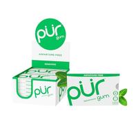 PUR Gum, Spearmint, 100% Xylitol, 151.2g (Box of 12 Blisters) 108 Pieces per box