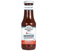 Pur Ketchup Tomate au Piment d'Espelette - Accompagnement de Tapas, Grillades, Burgers, Frites - Sans Colorant & Additif - Vegan Friendly & Gluten Free - 360g, Bouteille en Verre 82% Recyclé - SENCHOU