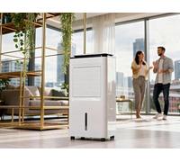 PUR LINE | Climatiseur Évaporatif Numérique 3 Fonctions, 3 Vitesses, Packs de Glace, Filtre Lavable, Panneau LED et Réservoir 15L - Refroidisseur Compact pour Pièces de Taille Moyenne