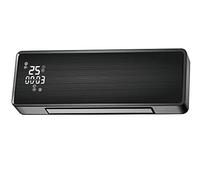 PUR LINE | Radiateur split céramique avec Wi-Fi et façade en verre noir | Radiateur split avec contrôle intelligent et design élégant