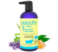 PURA D'OR 16 oz Nettoyant et shampoing apaisant tout-en-un pour b b pour cheveux et corps entier Sans larmes Sans sulfate Aloe Vera naturel Form