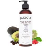 PURA D'OR Crme hydratante pour les mains et le corps de 16 oz - Hydratant quotidien ultra-hydratant avec de l'huile d'argan l'aloe vera biolog