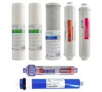 Pura Natura RO7 Kit de filtres de rechange avec membrane pour système d'osmose inverse 7 niveaux d'eau potable Filtre à osmose Filtre à eau potable Filtre à osmose Filtre à eau Puranatura