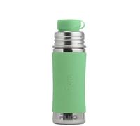 Pura Sport Mini bouteille de 325 ml avec manchon et haut de sport en silicone à grande ouverture - Acier inoxydable, étanche et anti-déversement pour enfants, tout-petits, enfants d'âge préscolaire