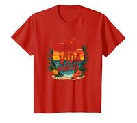 Pura Vida Boricua : Tropical Paradise Puerto Rico Pride T-Shirt, Enfant, Rouge, 12 Ans