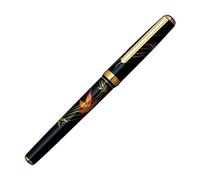 Purachina PLATINUM VICOH #46 Stylo-plume japonais Feuilles d'automne changeantes/Nib/Plume : F/Fait main/Plume en or 18 carats/Avec boîte cadeau/Stylo plume noir