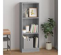 puraday Bibliothèque Armoire à Vitrine Polyvalente Cloison de Séparation Organisateur pour Livres Décoration de Maison Design Élégant et Classique Sonoma Gris 40x24x109 cm