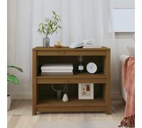 puraday Bibliothèque Armoire à Vitrine Polyvalente Cloison de Séparation Organisateur pour Livres Décoration de Maison Design Élégant et Classique Marron Miel 80x35x68 cm
