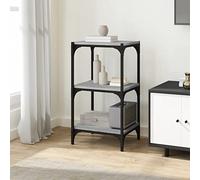 puraday Bibliothèque Armoire à Vitrine Polyvalente Cloison de Séparation Organisateur pour Livres Décoration de Maison Design Élégant et Classique Sonoma Gris 40x33x70,5 cm