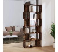puraday Bibliothèque pour salon/séparateur de pièce, 80 x 24 x 192 cm, étagère DVD, en bois étroit, séparateur de pièce, polyvalente, séparateur de pièce, cloison de séparation, meuble de bureau,