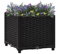 puraday Jardinière de Jardin 40x40x38 cm Noir Polypropylène Lit de Plantation Offre Suffisamment d’Espace Pot de Terrasse Balcon pour Plantes Légumes Herbes Aromates Fleurs