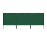 puraday Paravent Pliable à 3 Panneaux Tissu 400x160 cm Vert Pare-Vent de Camping Protection Solaire Plage Pique-niques Placer dans n'importe Quel Endroit Devant être Protégé du Vent