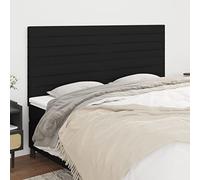 puraday Tête de lit réglable en hauteur Accessoires de lit 4 pièces. Excellent soutien Meubles de chambre Revêtement mural Design élégant Noir 100 x 5 x 78/88 cm