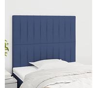 puraday Tête de lit réglable en hauteur Accessoires de lit Excellent soutien 2 pièces. Meubles de chambre à coucher Design élégant Revêtement mural Bleu 100 x 5 x 78/88 cm