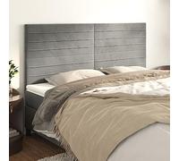 puraday Tête de lit réglable en hauteur Accessoires de lit Excellent soutien 4 pièces. Meubles de chambre Revêtement mural Design élégant Gris clair 80 x 5 x 78/88 cm