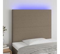 puraday Tête de lit réglable en hauteur Accessoires de lit Tête de lit LED Excellent soutien Meubles de chambre à coucher Design élégant Revêtement mural Taupe 100 x 5 x 118/128 cm